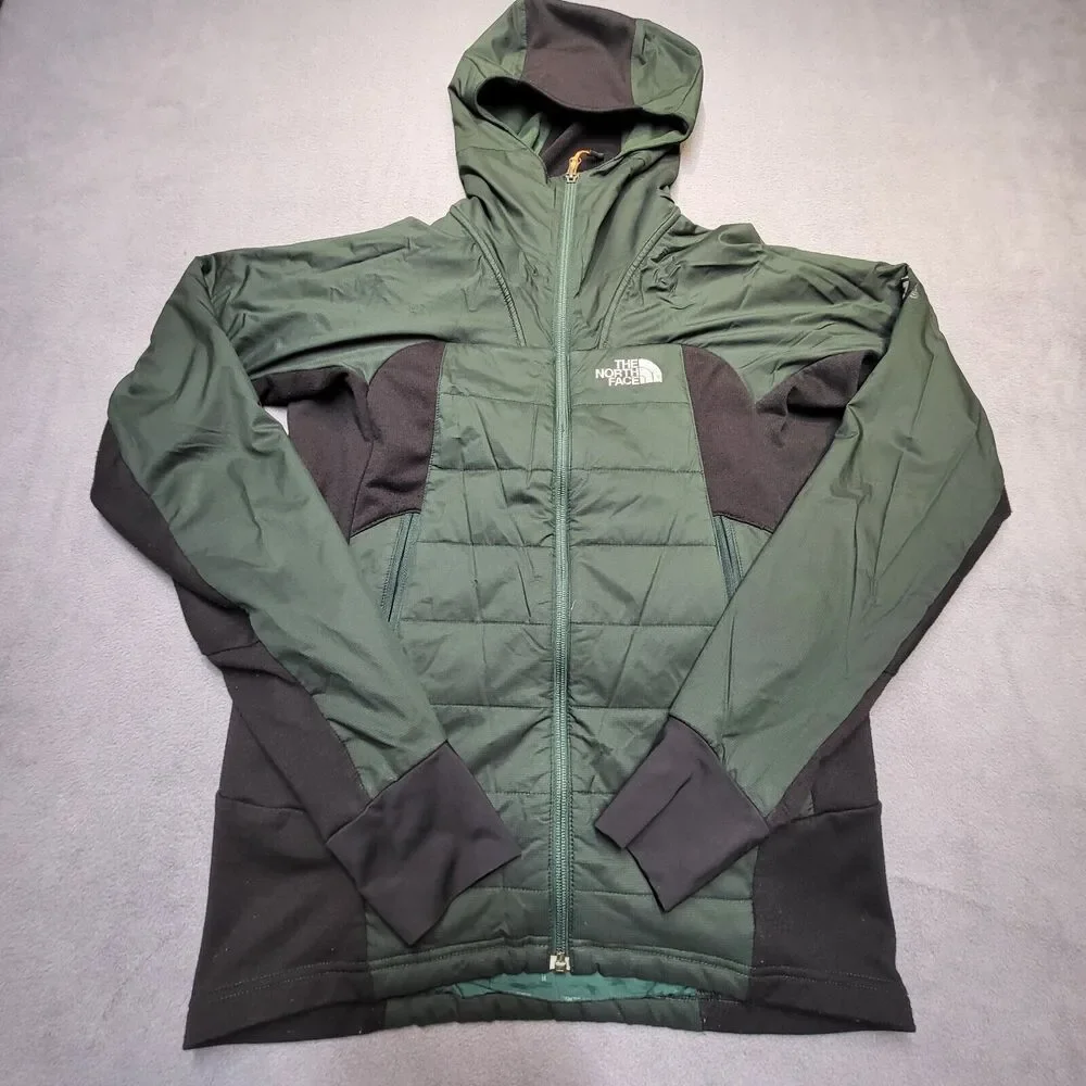 North Face Summit Series Zephyrus Hybrid Jacket Mens S Green Black Hooded